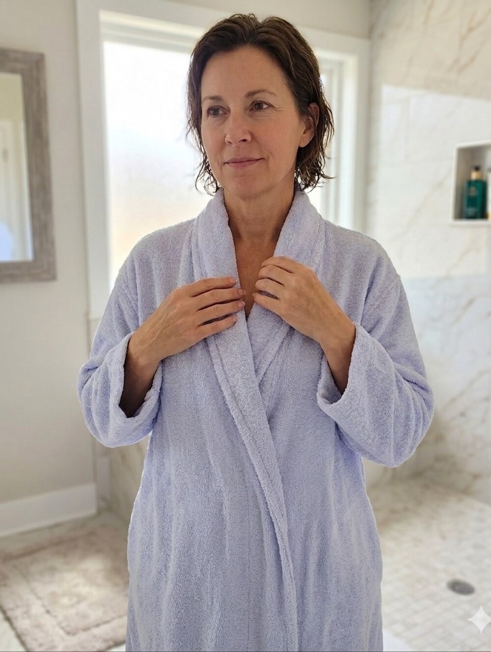 Stewart Collection Macy’s Light Blue Terry Spa Robe One Size